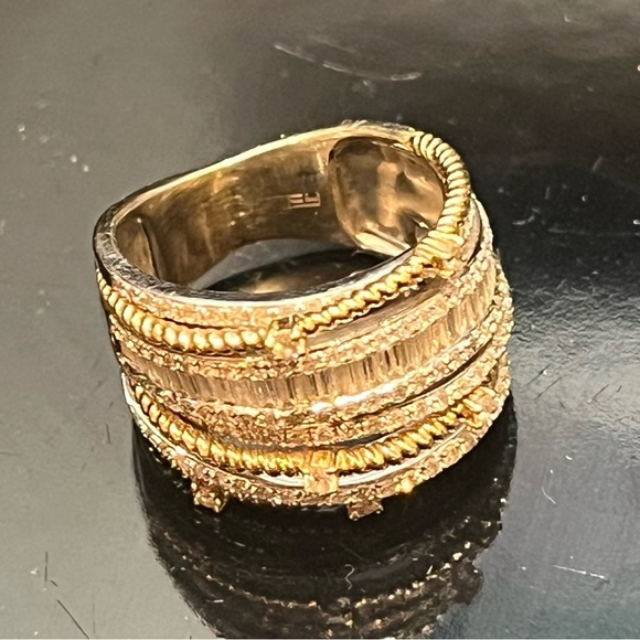 Effy Two Tone Diamond Ring - Picture 5 of 9